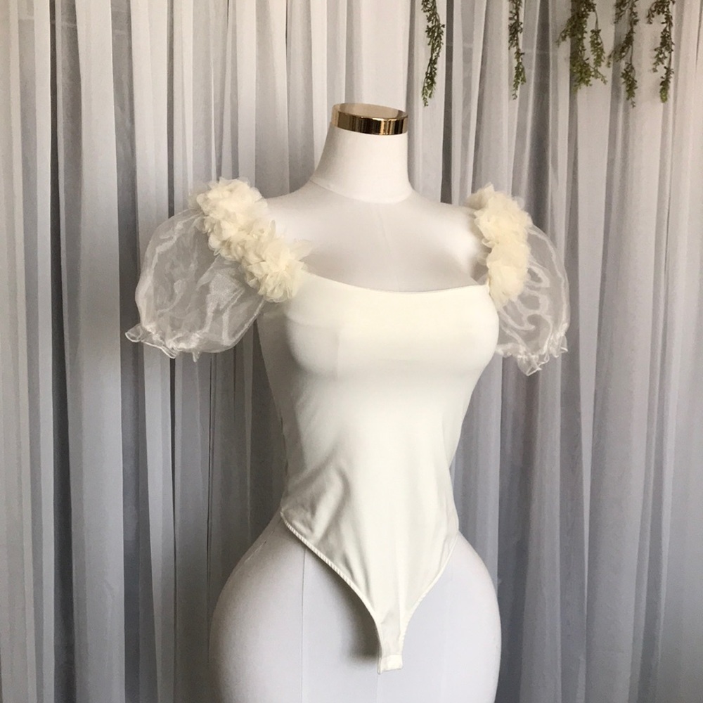 Freepeople Puff Sleeve Bodysuit